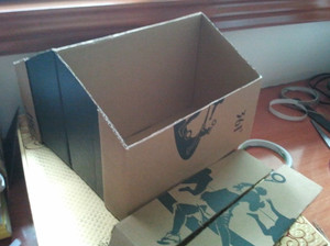 简单鞋盒自制收纳盒