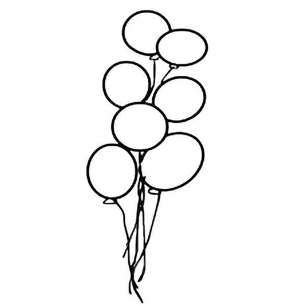 气球简笔画 节日庆典设计素材 手抄报装饰图案