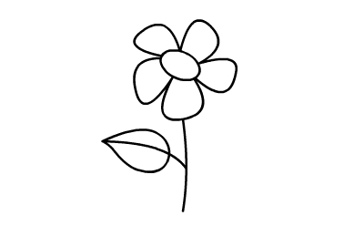 简笔画图片大全花草类之花朵的画法动画教程◆