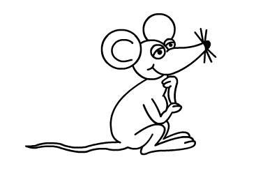 简笔画老鼠的画法