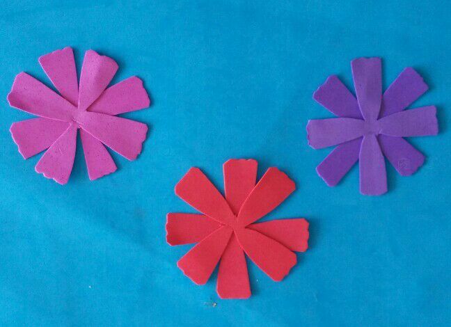 海绵纸制作花朵简单的图片