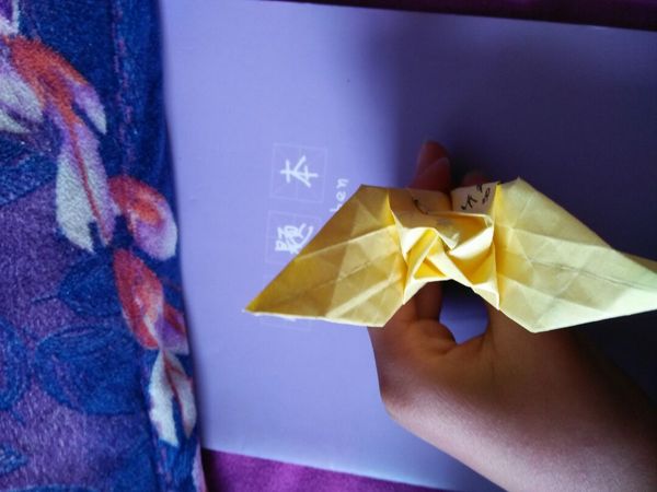 自制玫瑰千纸鹤折纸步骤教程