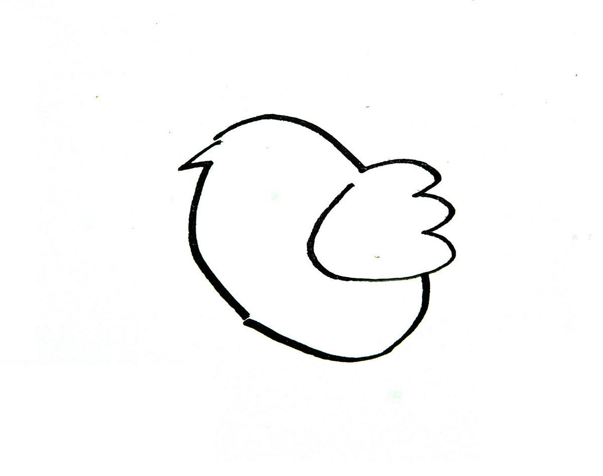 简单漂亮涂鸦 可爱简笔画小鸡的画法步骤图💛巧艺网