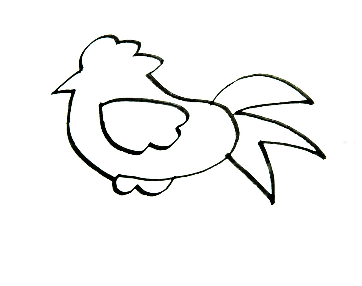 儿童画色彩小鸡的画法 简单漂亮简笔画 肉丁儿童网