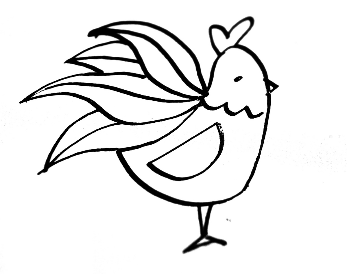 彩色孵蛋的母鸡简笔画画法图片步骤（鸟简笔画图片大全彩色） - 有点网 - 好手艺