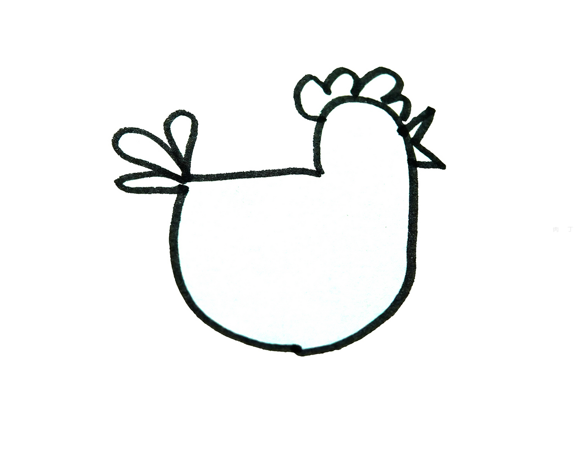 儿童画小鸡的画法步骤 简单漂亮简笔画步骤 肉丁儿童网