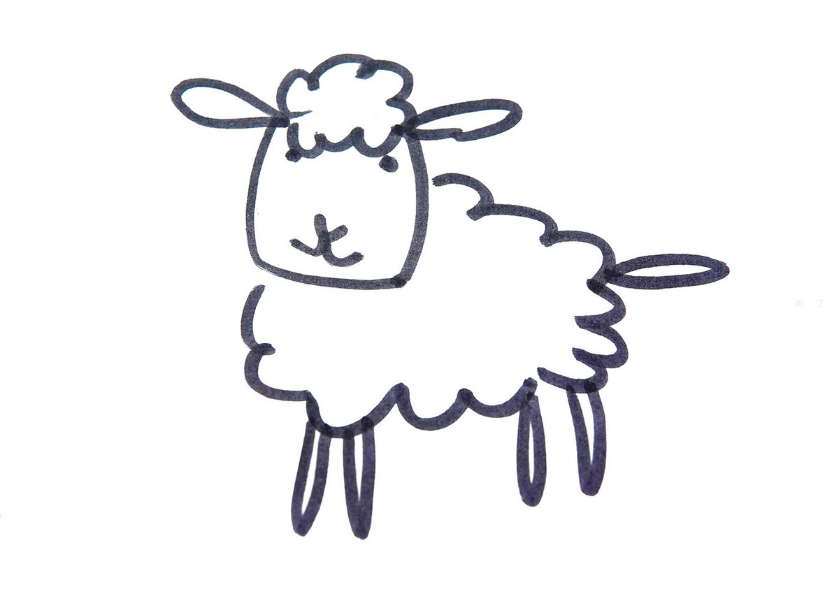 羊年幼儿绘画作品展- 老师板报网