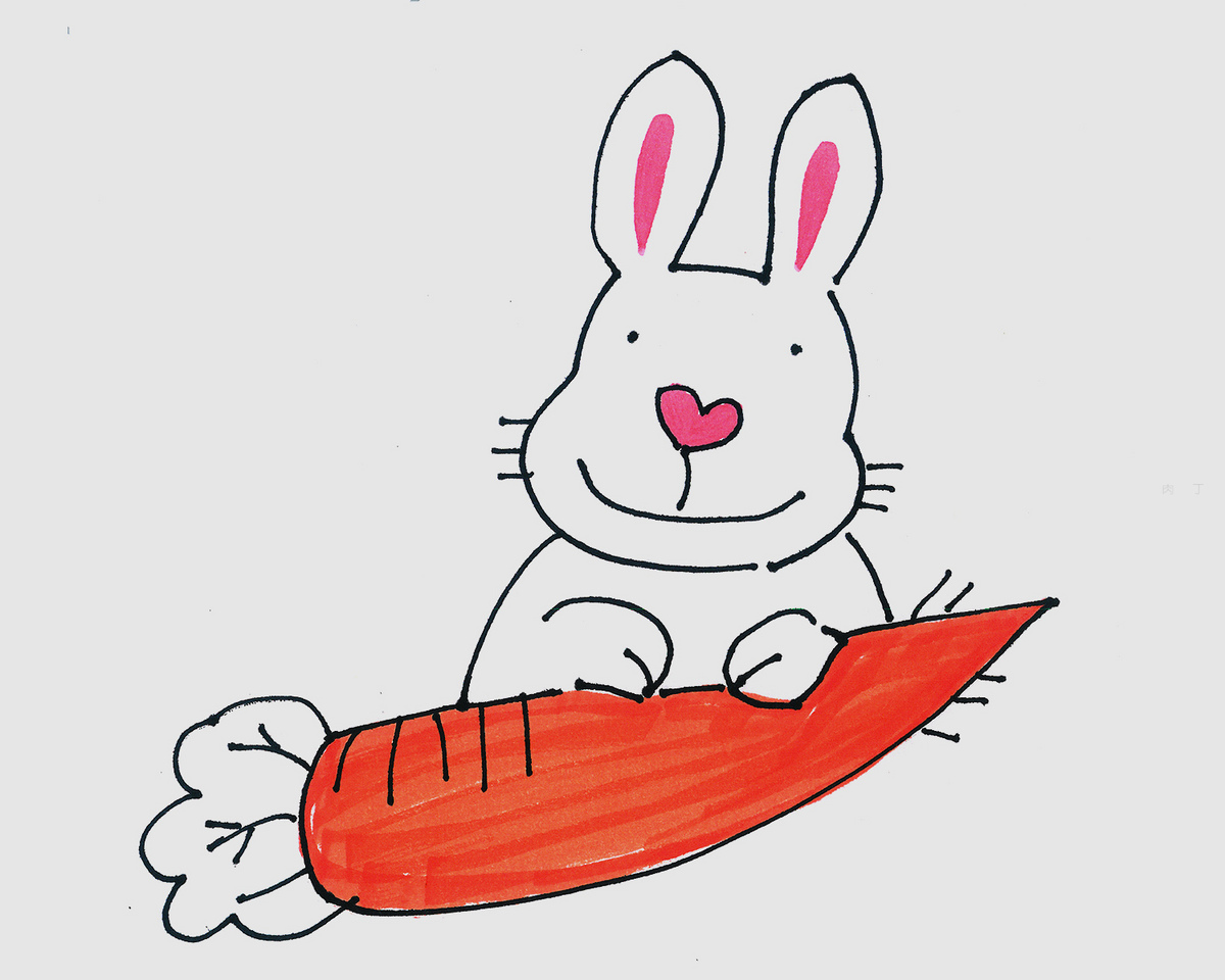 卡通矢量兔子吃萝卜图片素材-编号23823939-图行天下