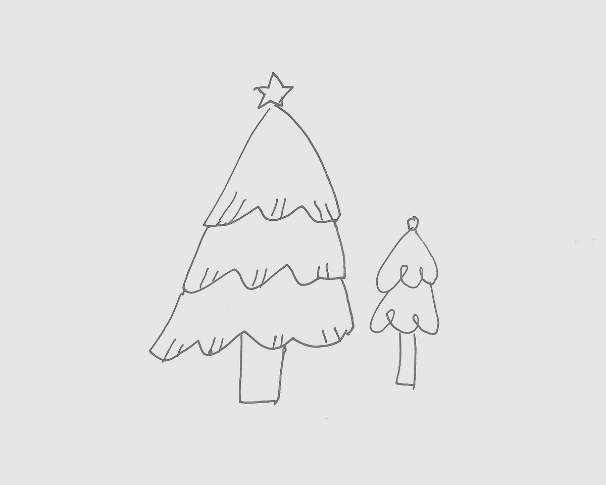 儿童圣诞树简笔画步骤 肉丁儿童网