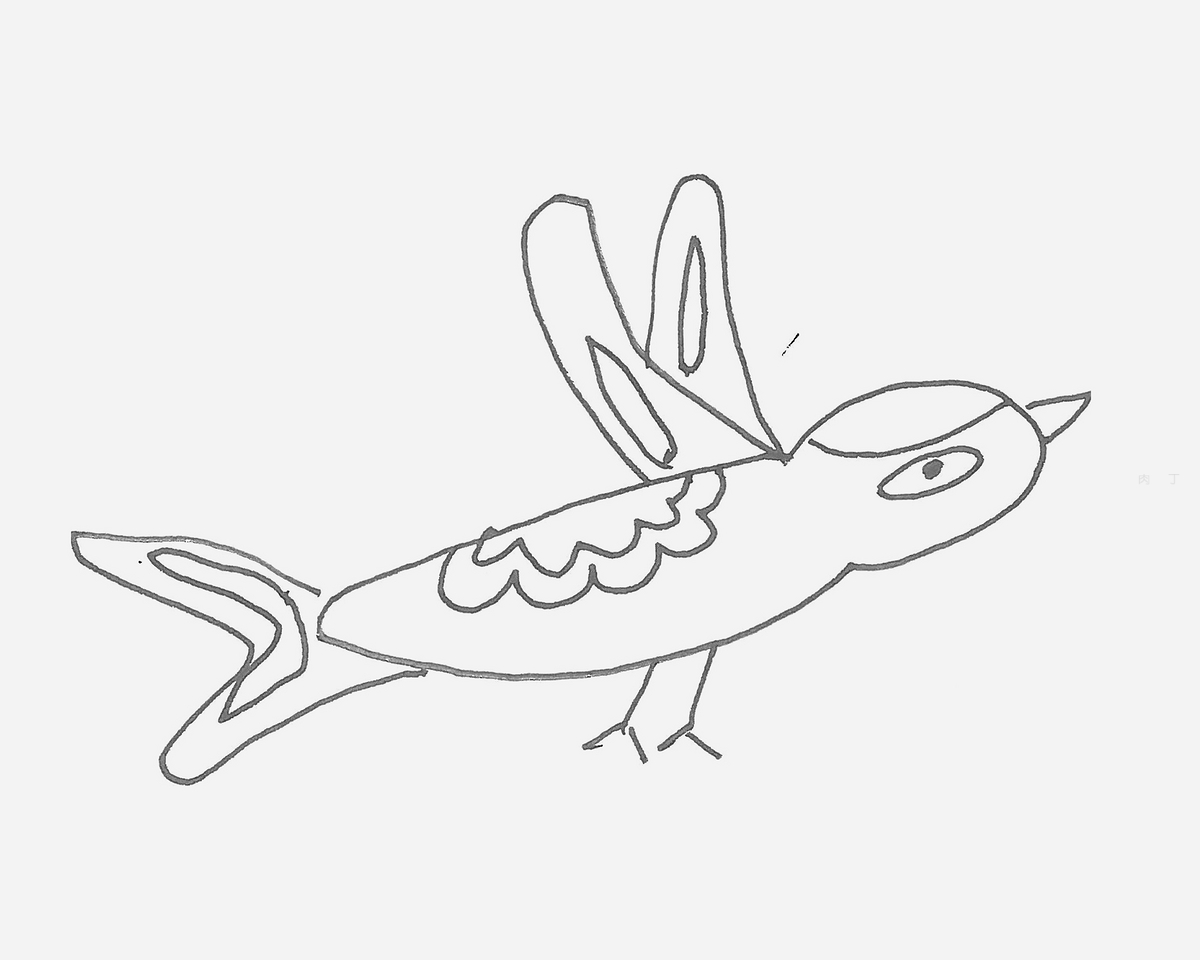 4岁简笔画教程 可爱小燕子的画法💛巧艺网