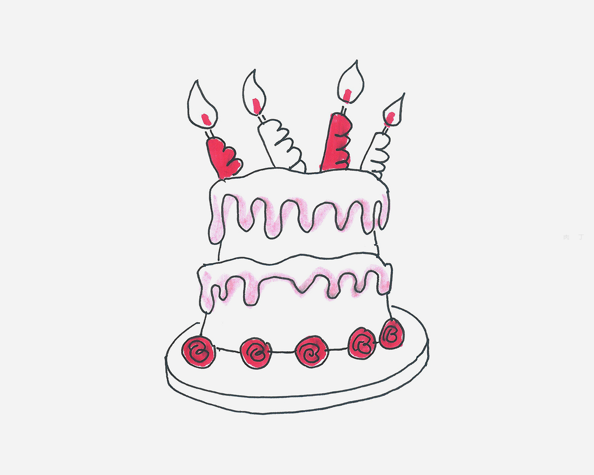 生日蛋糕簡筆畫 – Ruralred