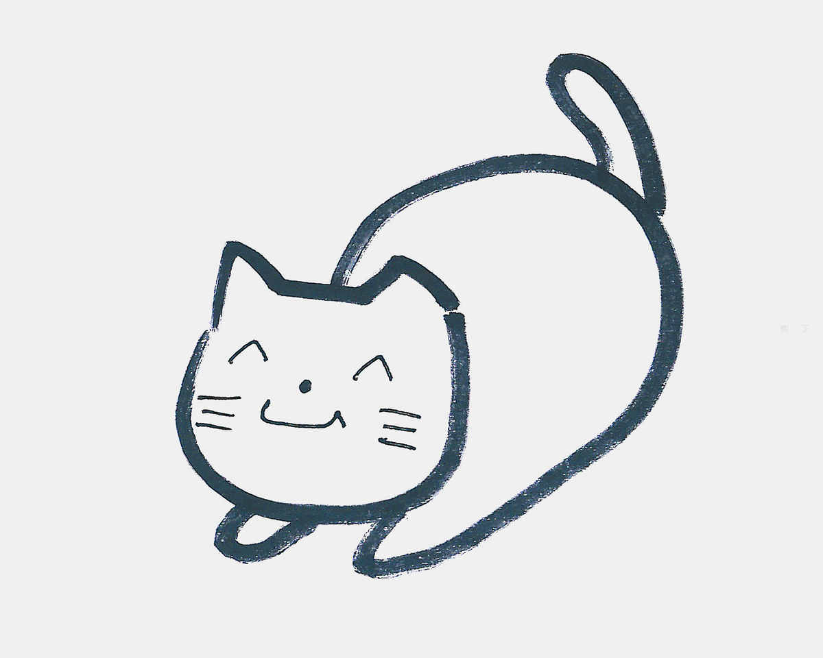 可爱小花猫简笔画的画法 - 有点网 - 好手艺