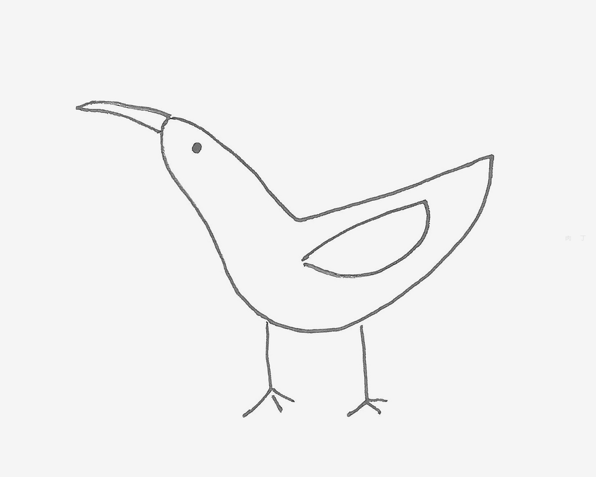 6-9岁简笔画作品 小海鸥的画法（大海的简笔画图片大全） - 有点网 - 好手艺