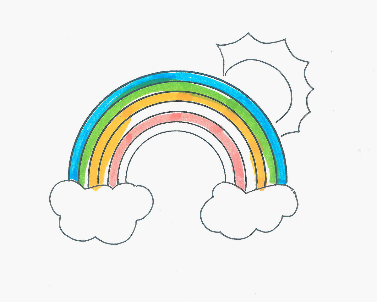 4-6岁简笔画优秀作品 带颜色小彩虹怎么画好看（简笔画叶子图片大全） - 有点网 - 好手艺