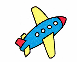 儿童科技简笔画图片教程之可爱小飞机的画法