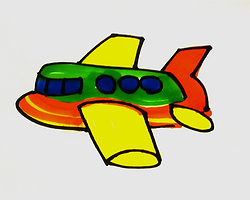 儿童简单画飞机 超可爱卡通简笔画教程